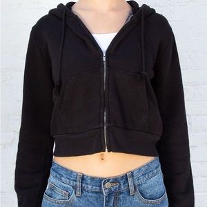 Brandy Melville Crystal hoodie -Black